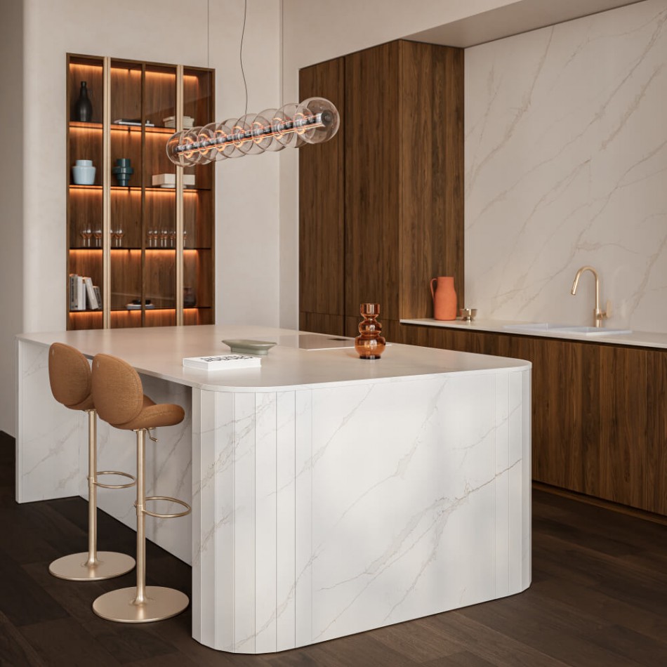 Calacatta Aurelia - Technistone: Český tvrzený kámen (záruka 25 let)